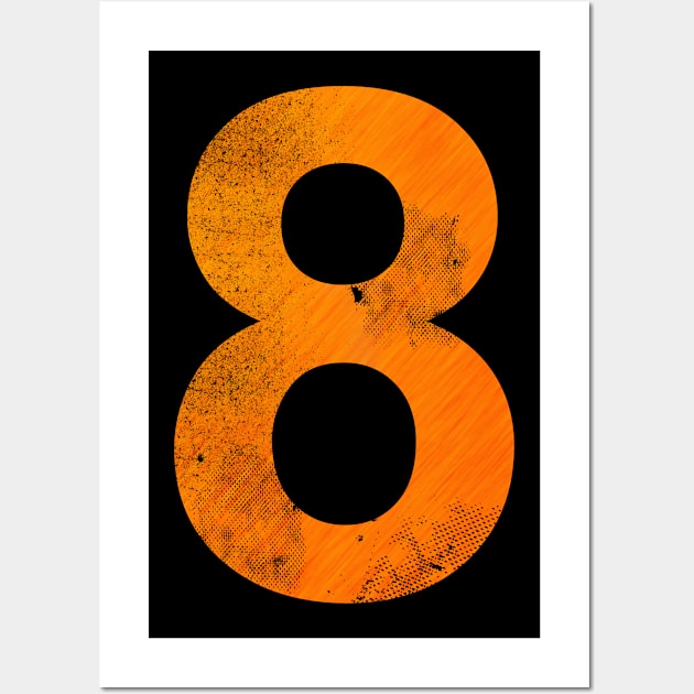 'Basketball Lucky Number 8' Awesome Lucky Number Gift Wall Art by ourwackyhome